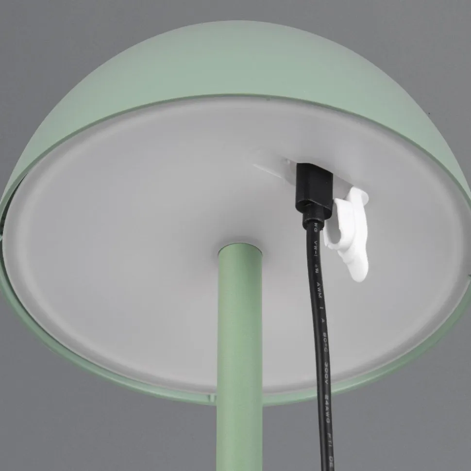 Lampada da tavolino verde pistacchio portatile senza fili per esterno