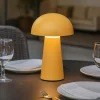 Lampada da tavolo da esterno senza fili giallo per esterni ricaricabile moderna