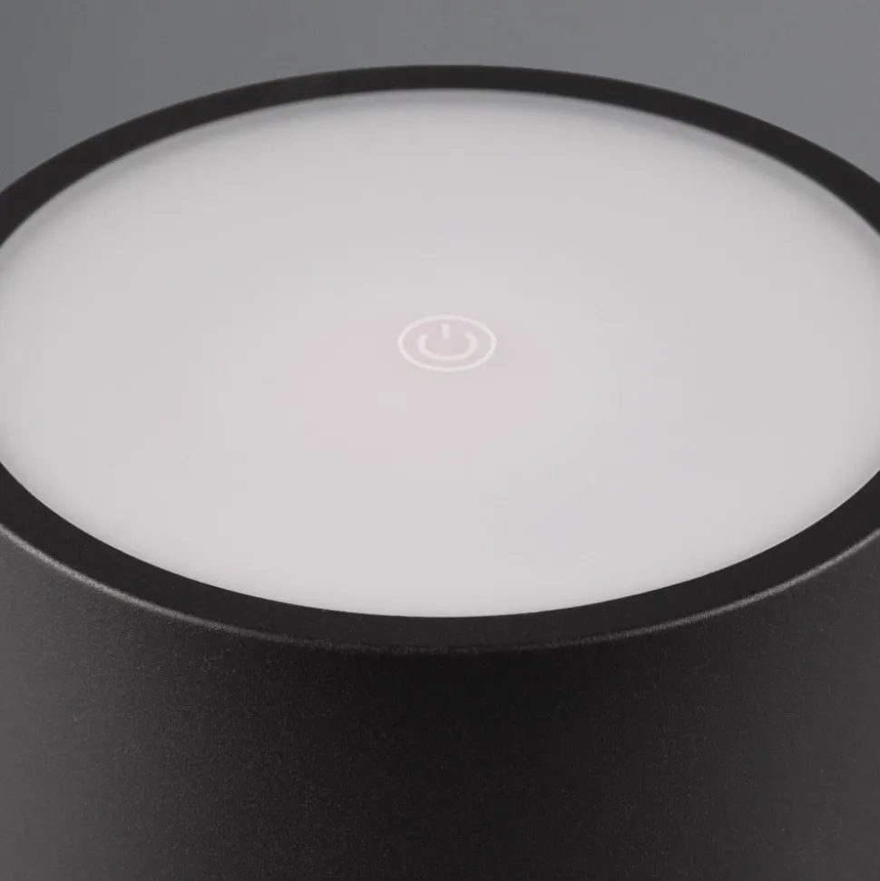 Lampada da tavolo nera portatile senza fili moderna