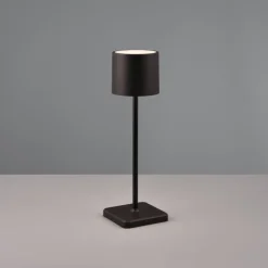 Lampada da tavolo nera portatile senza fili moderna