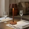 Lampada da tavolo per esterno ip54 pure tl ideal lux portatile corten led