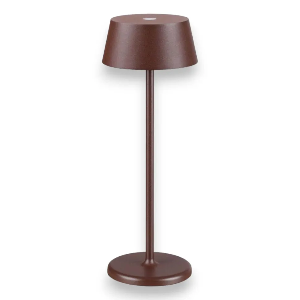 Lampada da tavolo per esterno ip54 pure tl ideal lux portatile corten led