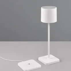 Lampada da tavolo per esterno senza fili bianca led ricaricabile