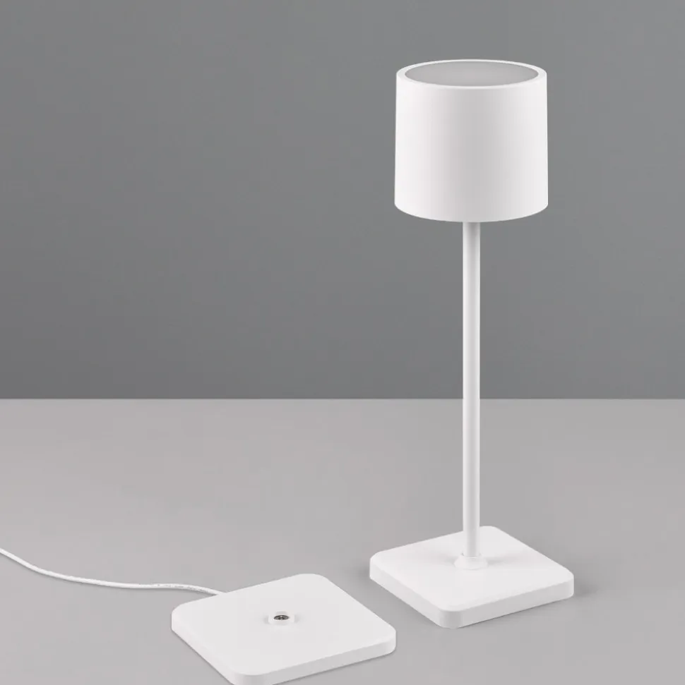 Lampada da tavolo per esterno senza fili bianca led ricaricabile