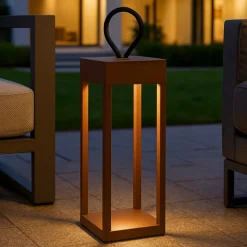 Lampada da tavolo per esterno enya tl ideal lux marrone ip54 led