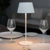 Lampada da tavolo portatile bianca ricaricabile led 3000k