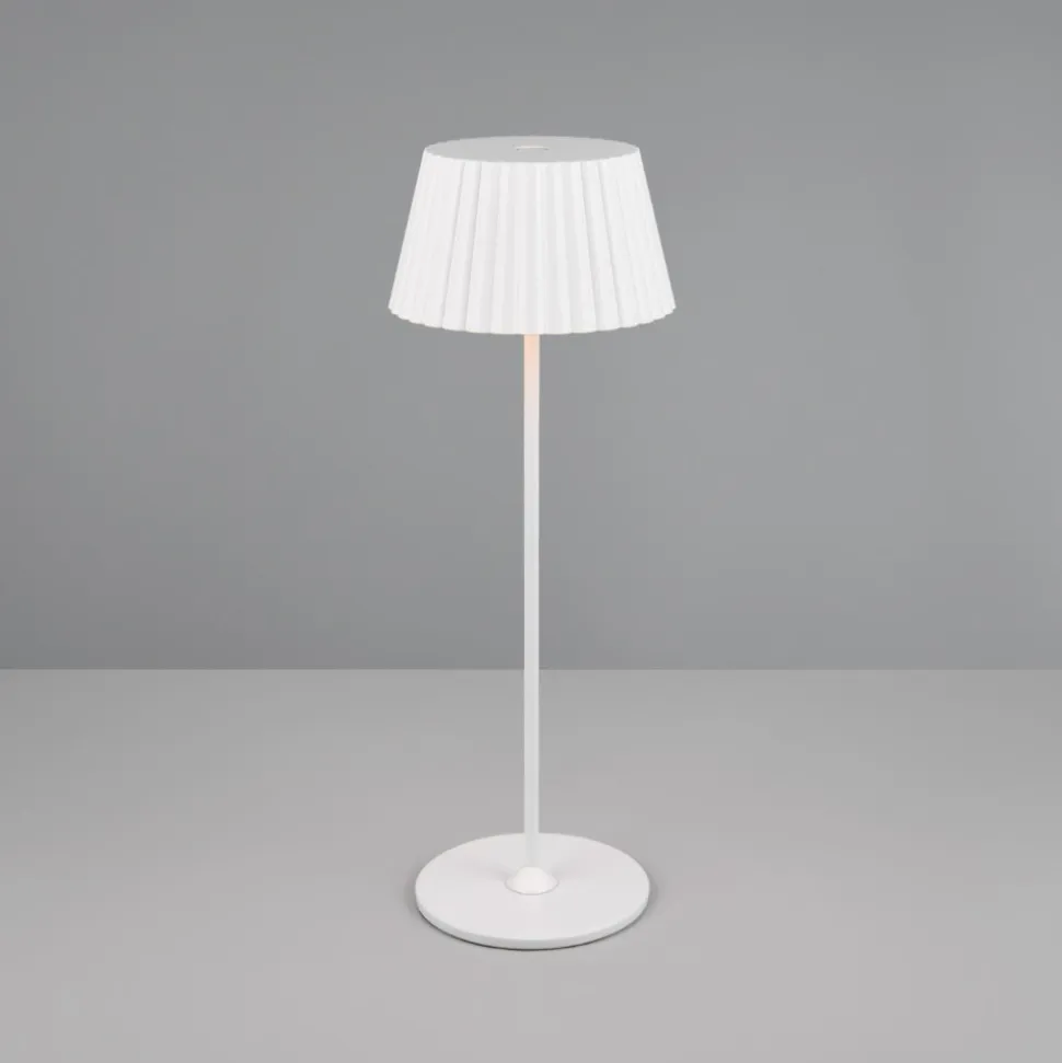 Lampada da tavolo portatile bianca ricaricabile led 3000k