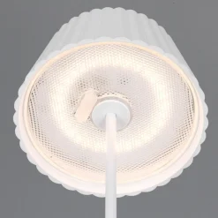 Lampada da tavolo portatile bianca ricaricabile led 3000k
