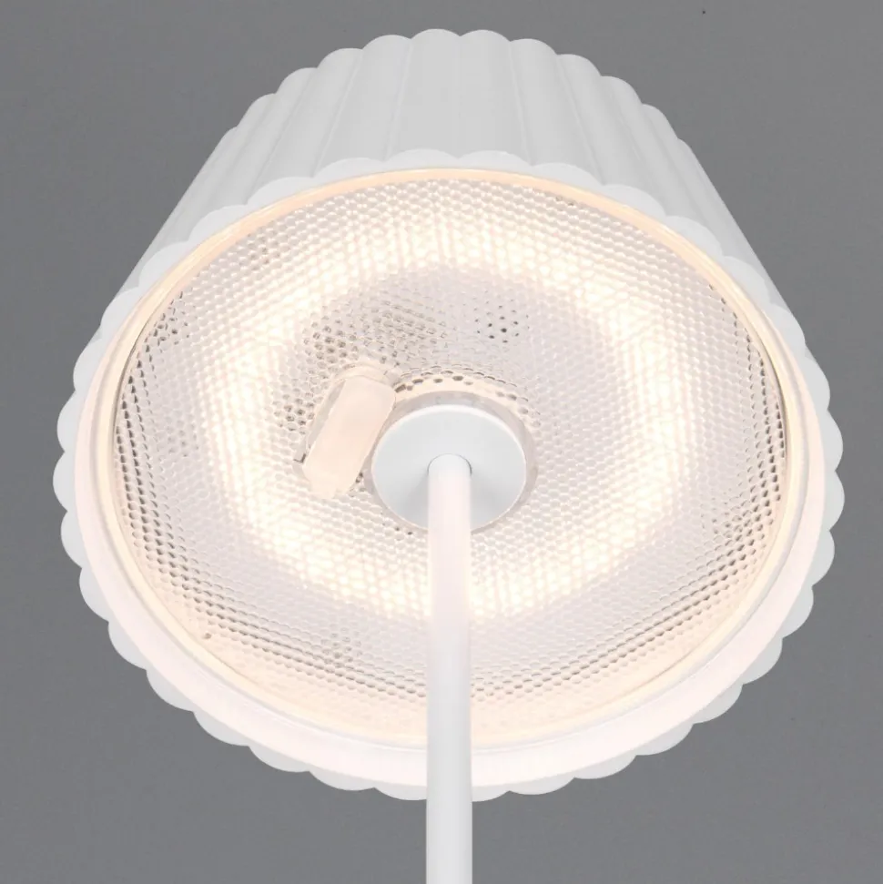 Lampada da tavolo portatile bianca ricaricabile led 3000k
