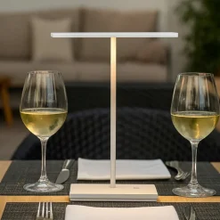 Lampada da tavolo portatile dubcolor linea light bianca led