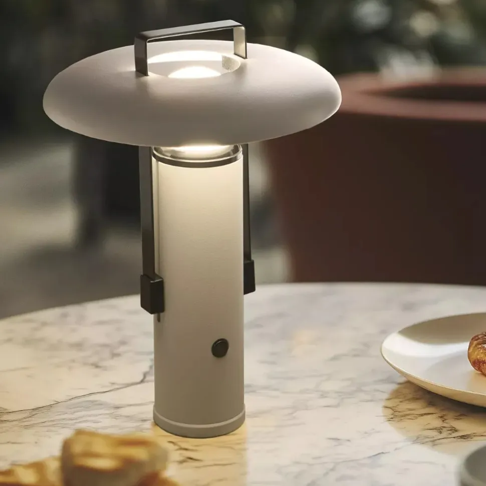 Lampada da tavolo portatile senza fili linea light camping bianca