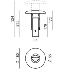 Lampada da tavolo portatile senza fili linea light camping bianca
