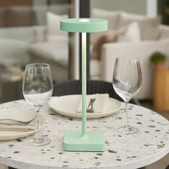 Lampada da tavolo senza fili lt tap ondaluce touch dimmer led salvia