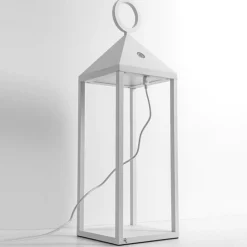 Lampada da terra led portatile bianca per esterno