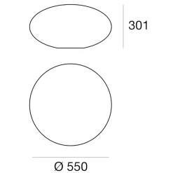 Lampada da terra sfera per esterni 55cm linea light oh! smash fl65
