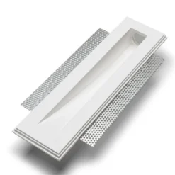 Lampada di gesso cristaly da incasso parete bianco verticale