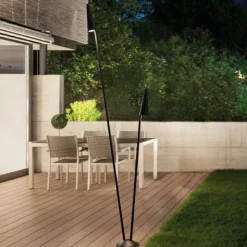 Lampada moderna da esterno nera led 17w 3000k