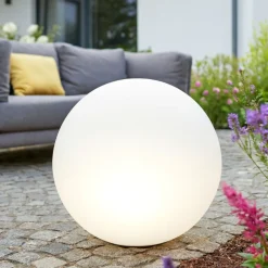 Lampada per giardino sfera bianca 38cm led 6w 3000k oh! garden linea light