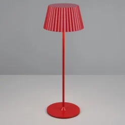 Lampada rossa da tavolino ricaricabile ortatile led moderna