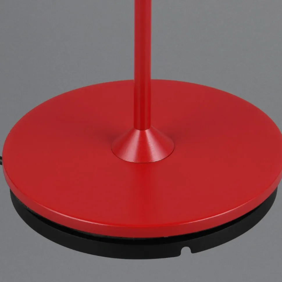 Lampada rossa da tavolino ricaricabile ortatile led moderna
