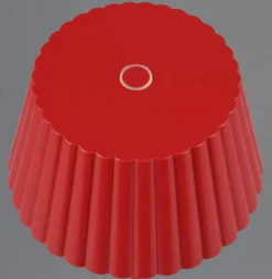 Lampada rossa da tavolino ricaricabile ortatile led moderna