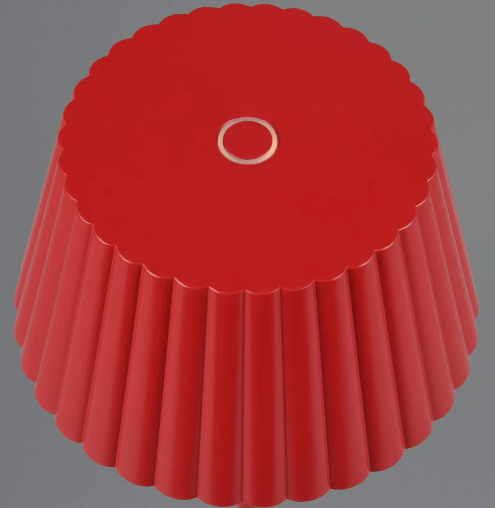 Lampada rossa da tavolino ricaricabile ortatile led moderna