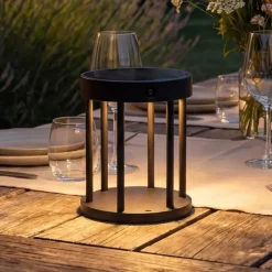 Lampada solare da tavolino da giardino sensore crepuscolare movimento