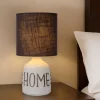 Lampada abat-jour da comodino shabby chic di ceramica