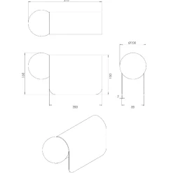 Lampada abat-jour da comodino design moderna sabbia fabas birba