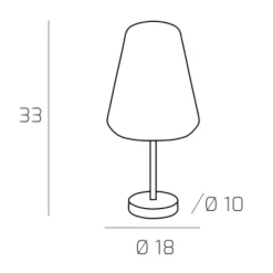 Lampada abat-jour per camera da letto da comodino cromo trasparente