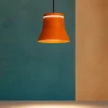 Lampada a sospensione arancione led 3000k vivida cloche