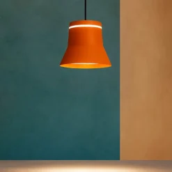 Lampada a sospensione arancione led 3000k vivida cloche