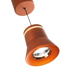 Lampada a sospensione arancione led 3000k vivida cloche