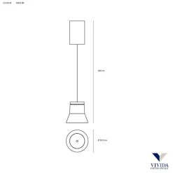 Lampada a sospensione arancione led 3000k vivida cloche