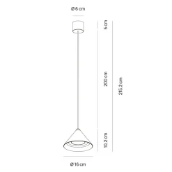 Lampada a sospensione cono sabbia per tavolo vivida luminelle