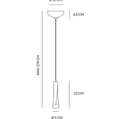 Lampada a sospensione design moderna oro rosa twist vivida led 5w 3000k fp