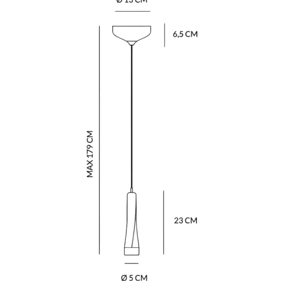 Lampada a sospensione design moderna oro rosa twist vivida led 5w 3000k fp