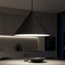 Lampada a sospensione design cono antracite vivida luminelle 30cm
