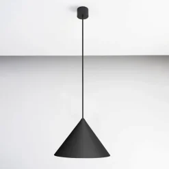 Lampada a sospensione design cono antracite vivida luminelle 30cm