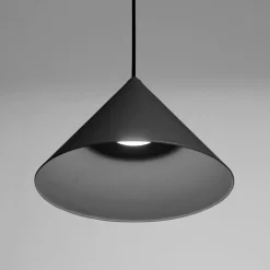 Lampada a sospensione design cono antracite vivida luminelle 30cm
