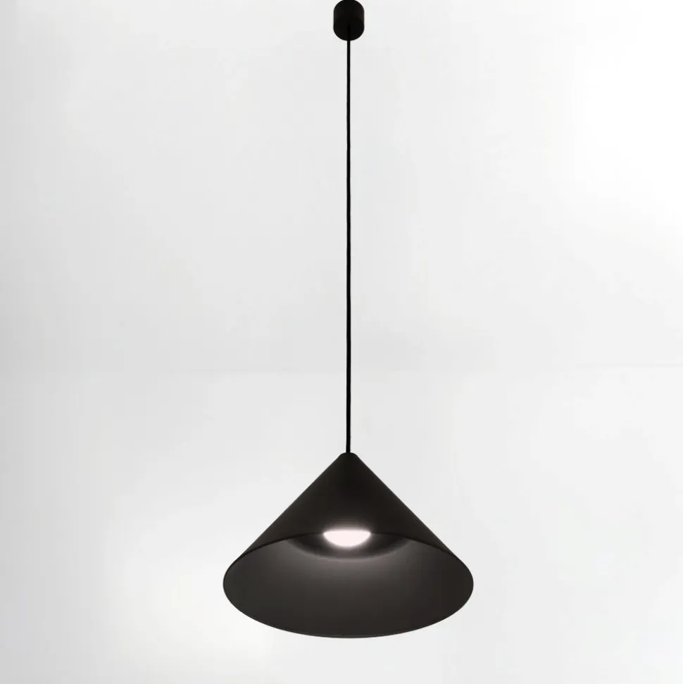 Lampada a sospensione design cono antracite vivida luminelle 30cm