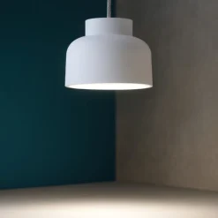 Lampada a sospensione isola moderna bottone bianco vivida
