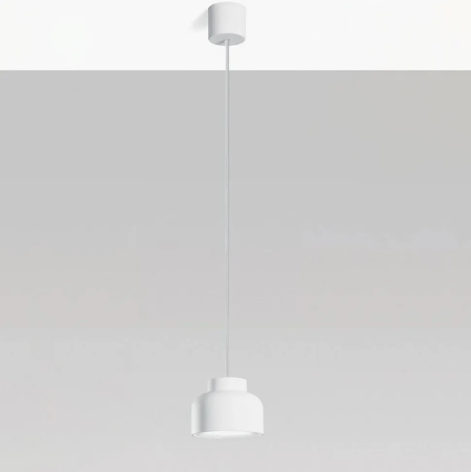 Lampada a sospensione isola moderna bottone bianco vivida