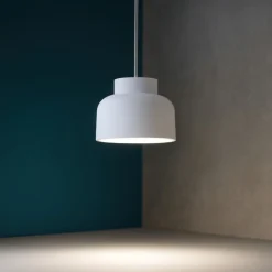 Lampada a sospensione isola moderna bottone bianco vivida
