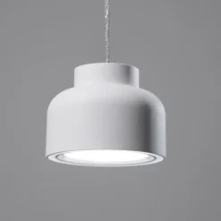 Lampada a sospensione isola moderna bottone bianco vivida