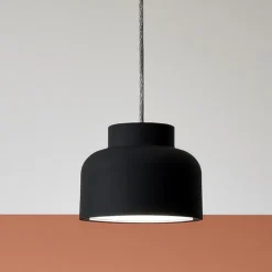 Lampada a sospensione moderna nera vivida bottone per isola cucina