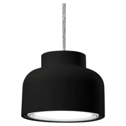 Lampada a sospensione moderna nera vivida bottone per isola cucina