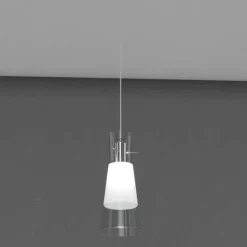 Lampada a sospensione per binario monofase nero