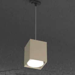 Lampada a sospensione sabbia accessorio per binario monofase nero