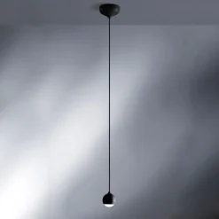 Lampada a sospensione sfera nero led 3000k vivida shallow